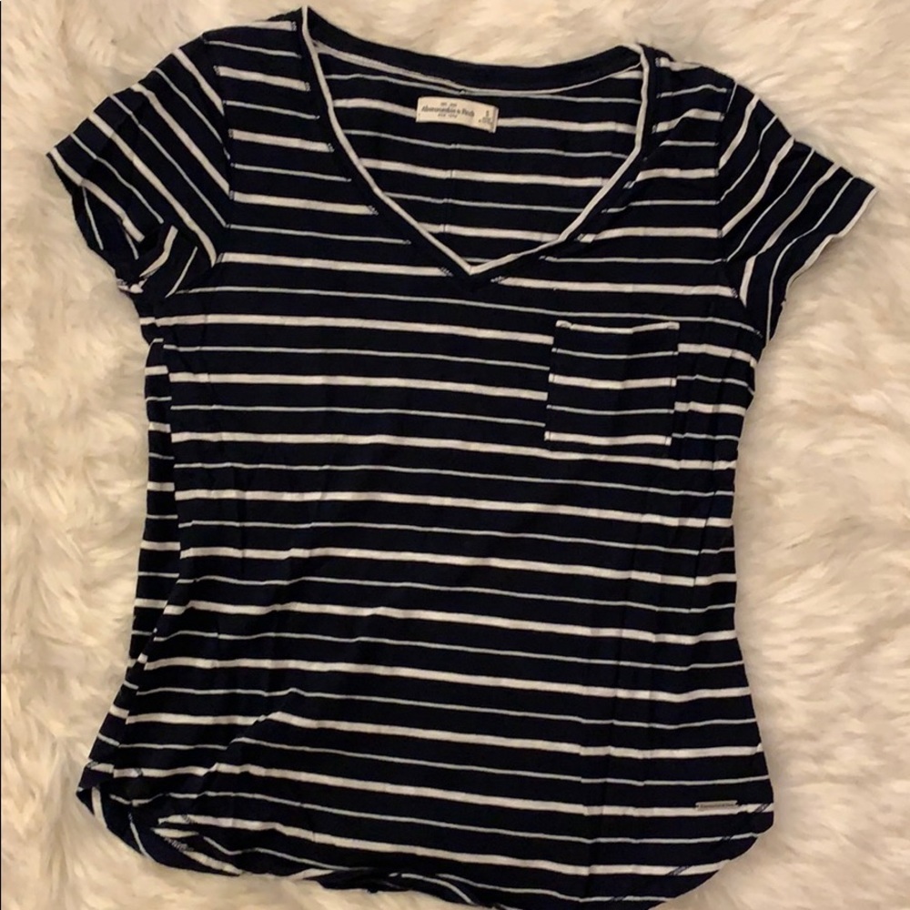 Abercrombie and Fitch Striped Pocket Tee